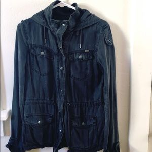 Max Jeans blue hooded jacket